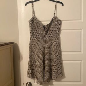 Super cute cream and black dress